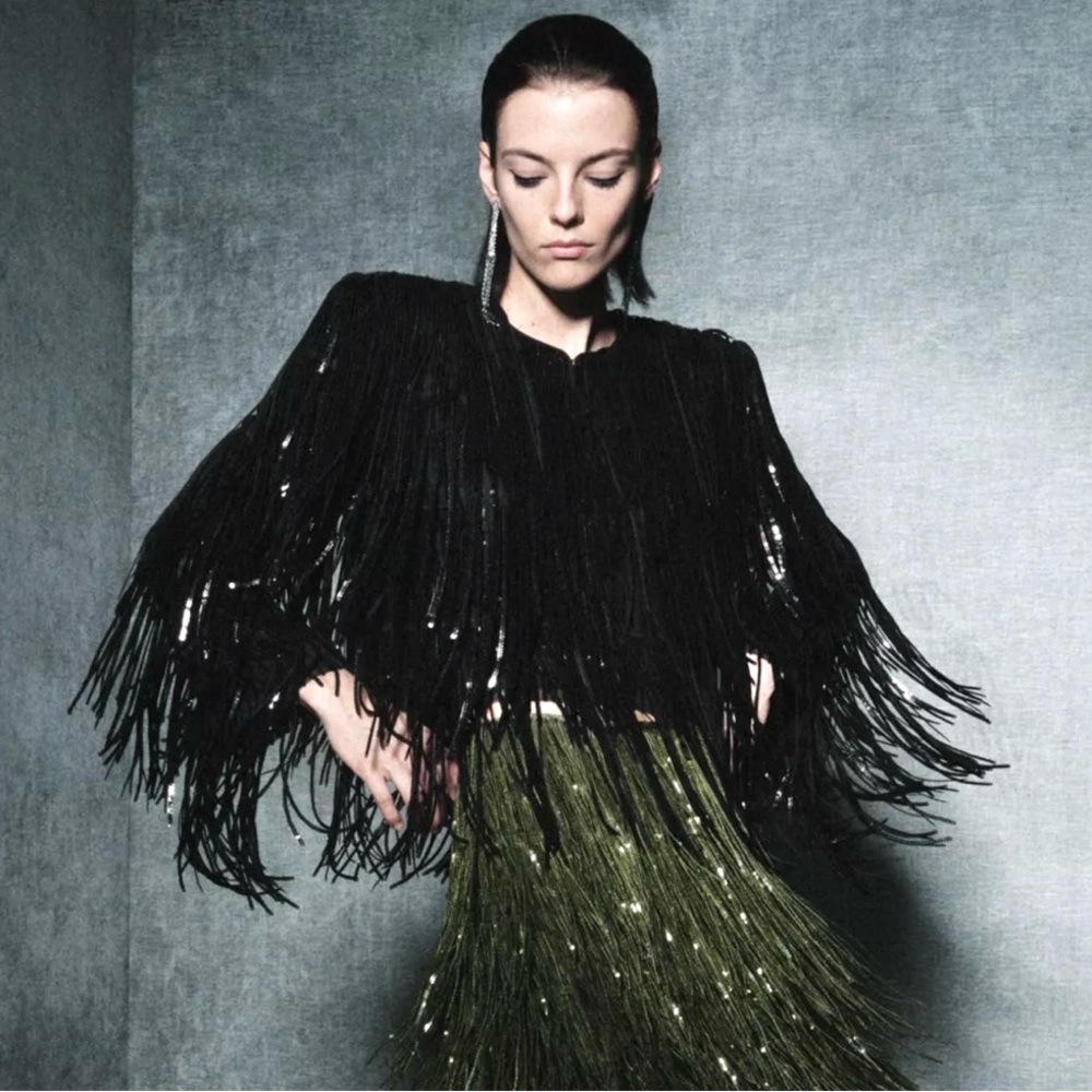 Zara ZW COLLECTION LIMITED EDITION FRINGED JACKET